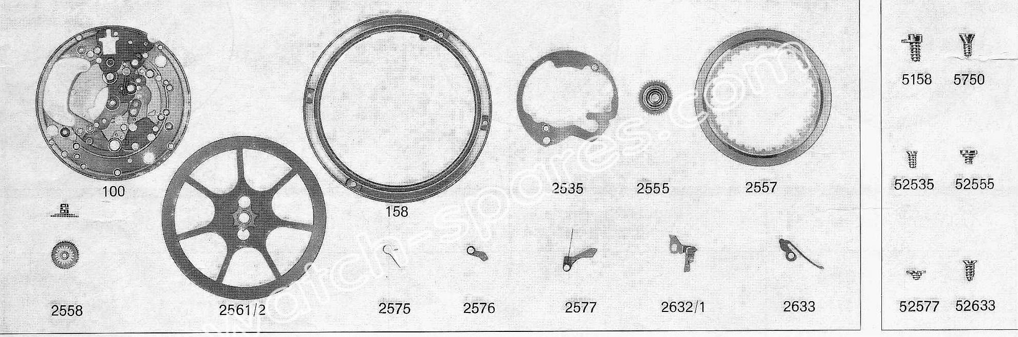 A Schild AS 1827 watch date parts