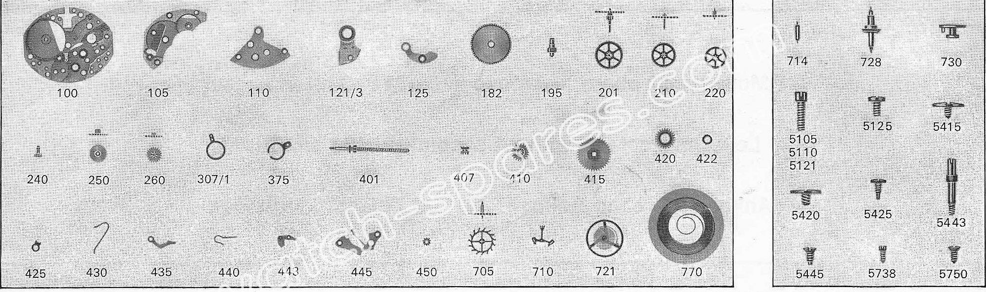 A Schild AS 1977 2 watch parts
