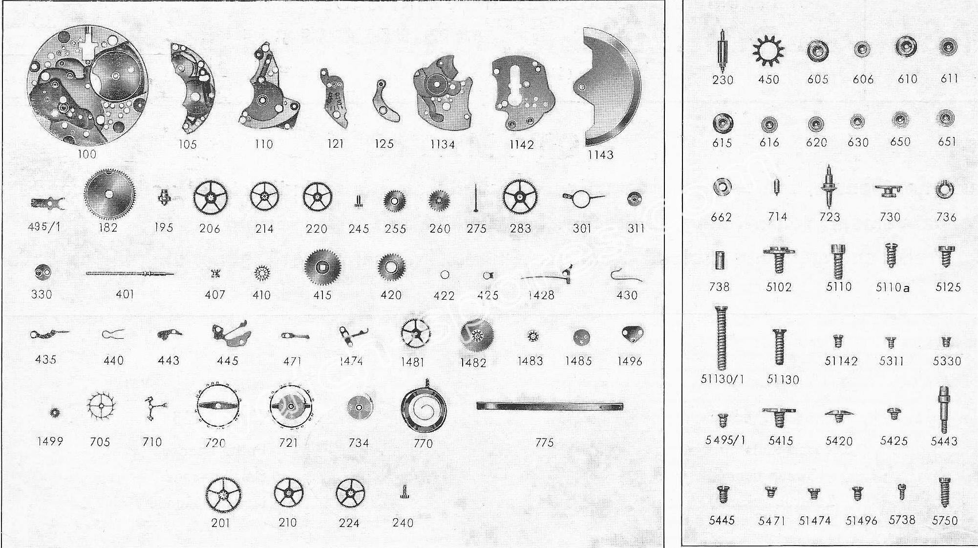 A.Schild AS 1323 watch parts