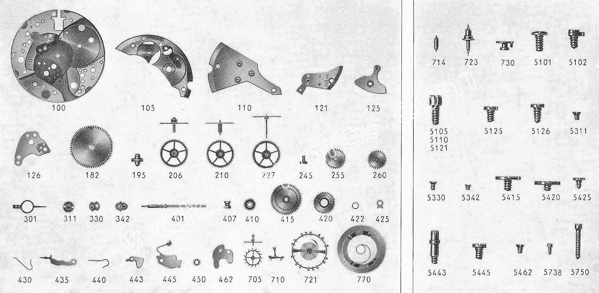 A.Schild AS 1430 watch parts