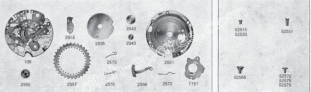 A.Schild AS 1568 watch date parts