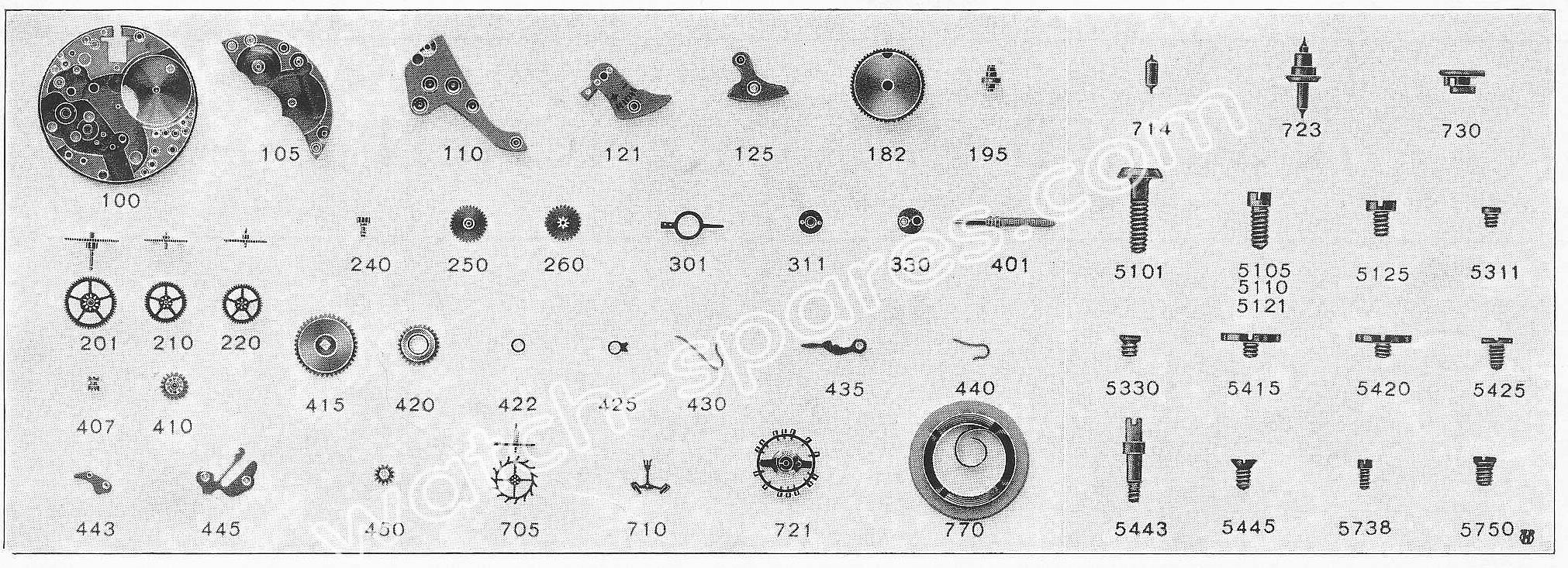 AS 1001 watch parts