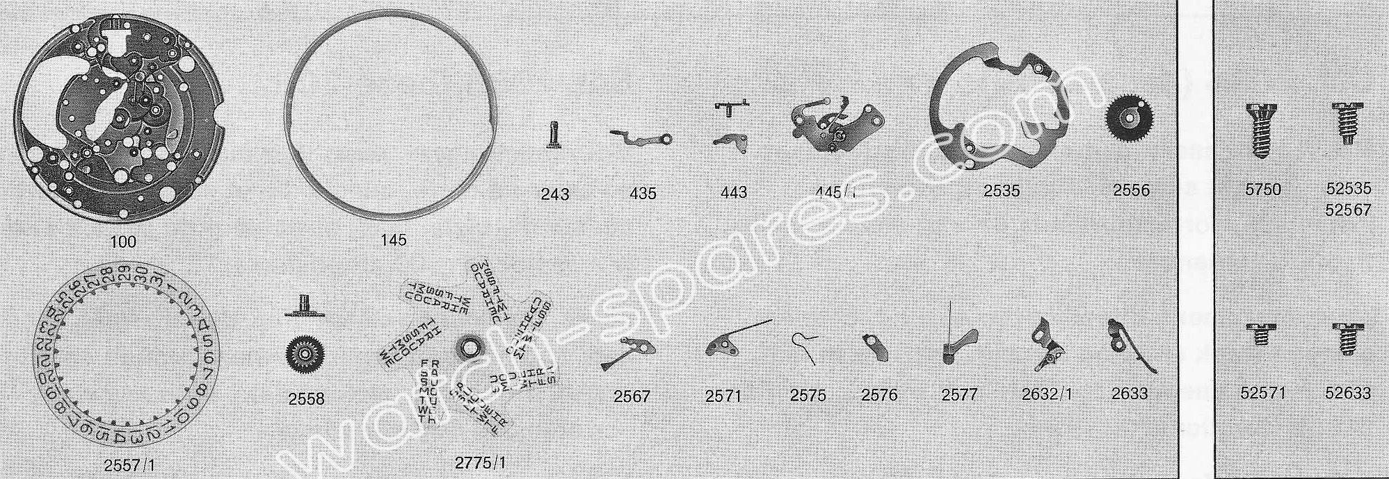 A Schild AS 2086 watch date parts