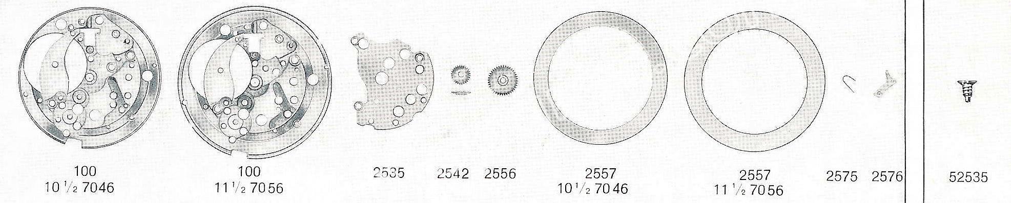 Enicar AR 112 watch date parts