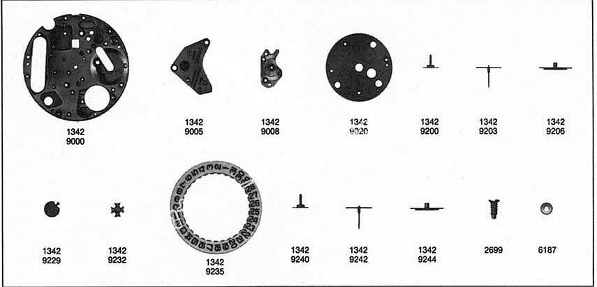 Omega 1342 watch date parts
