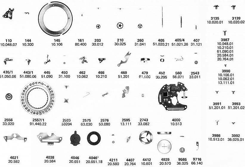 Omega 1449 watch parts