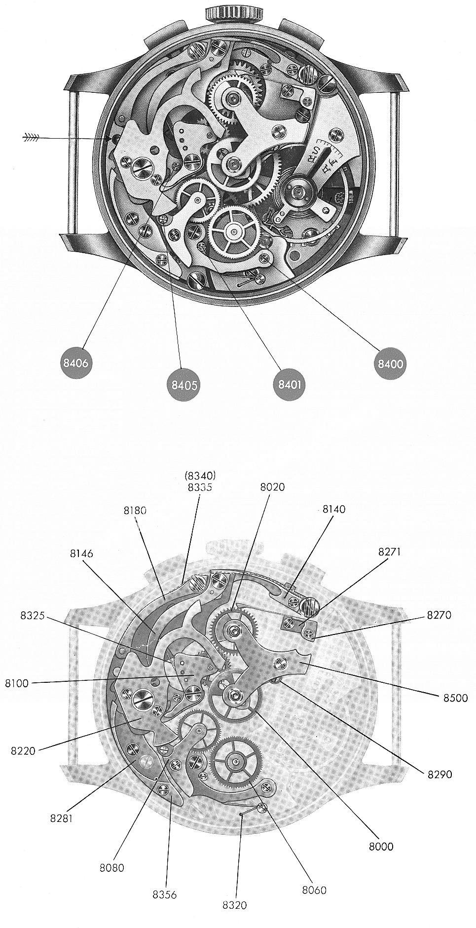 Venus 188 watch chronograph spare parts