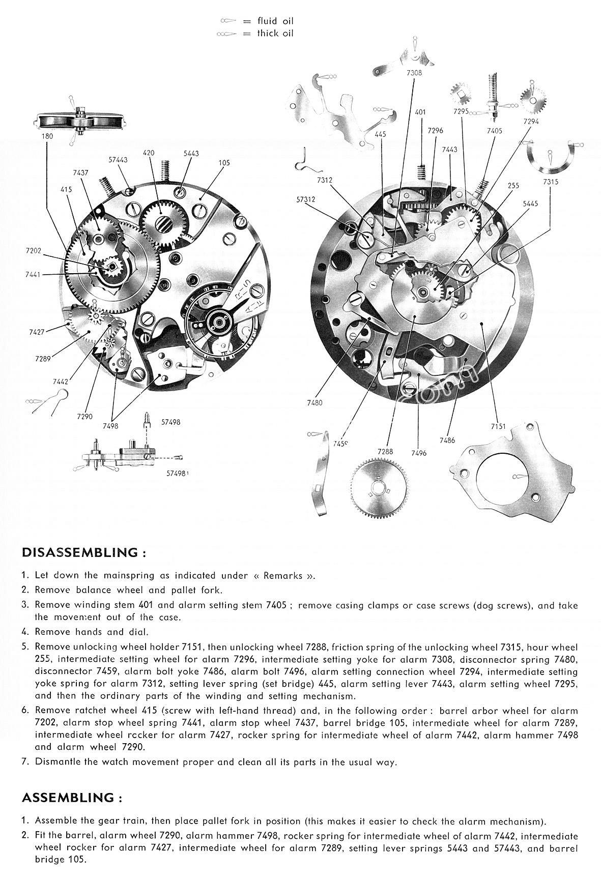 Venus 230 watch spare parts