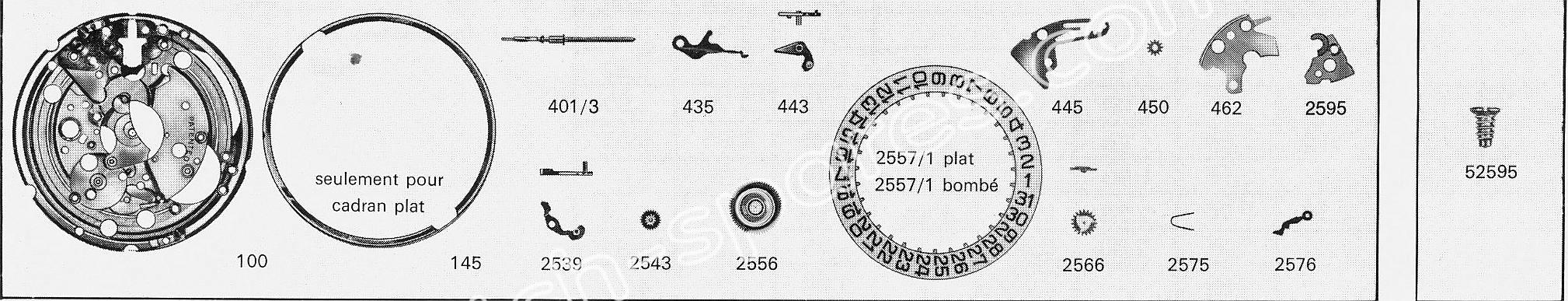 ETA 2804 watch date spare parts