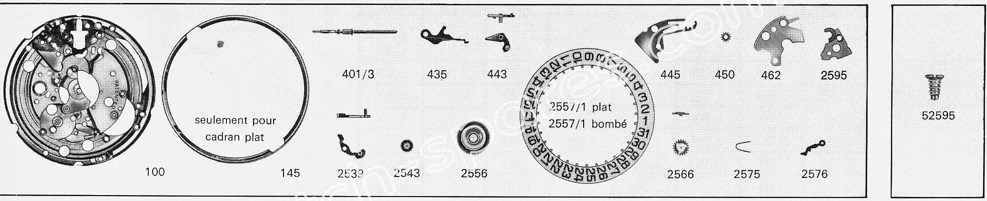 ETA 2824 watch date spare parts
