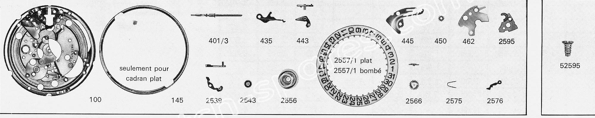 ETA 2826 watch date spare parts