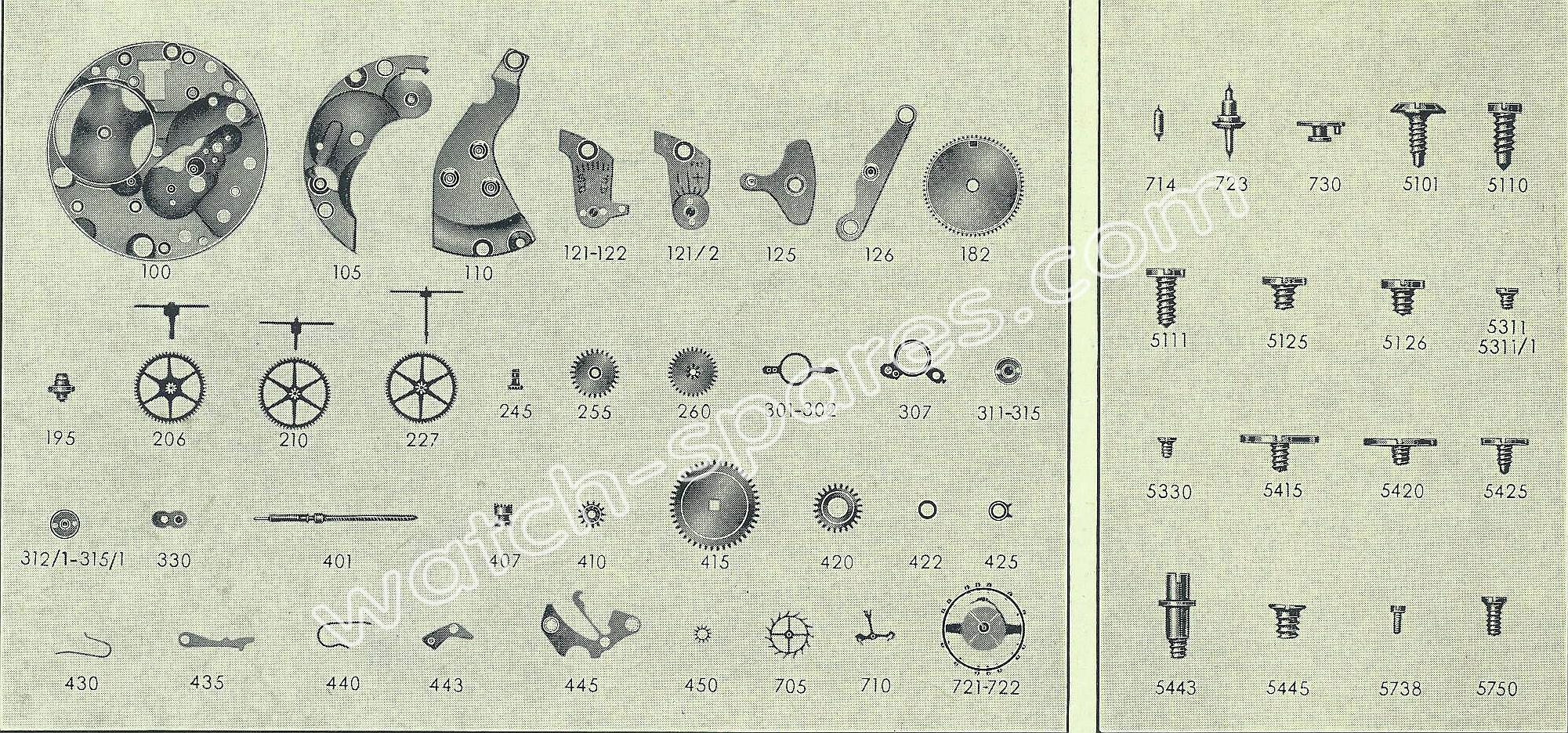 FHF Font 28 watch spare parts