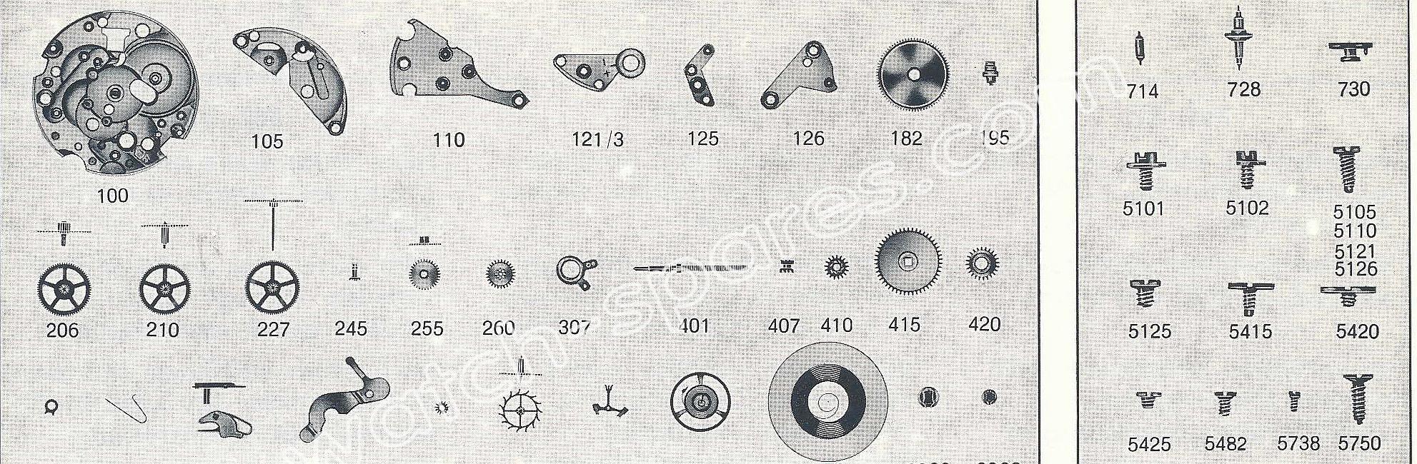 FHF Font 37 watch spare parts