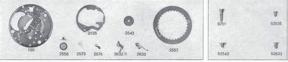 A Schild AS Calibre 1713 watch date parts